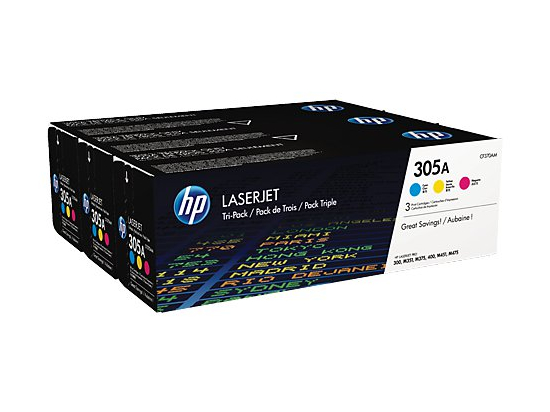 Toner 305A 3-Pack CMY CF370AM